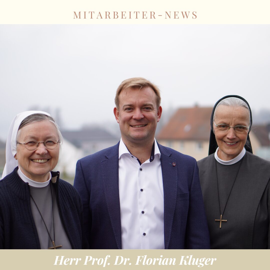 Sr. Maria Paola Zinniel, Prof. Dr. Florian Kluger, Sr. Benedicta-Maria Kramer